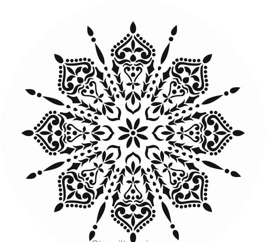Spider Mandala - Posh Chalk Stencil image 0