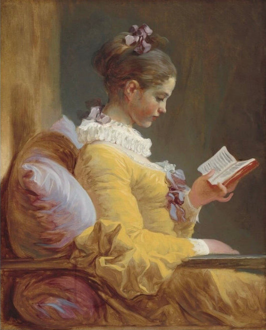 Young Girl Reading Mint By Michelle Decoupage (Reversed) image 0