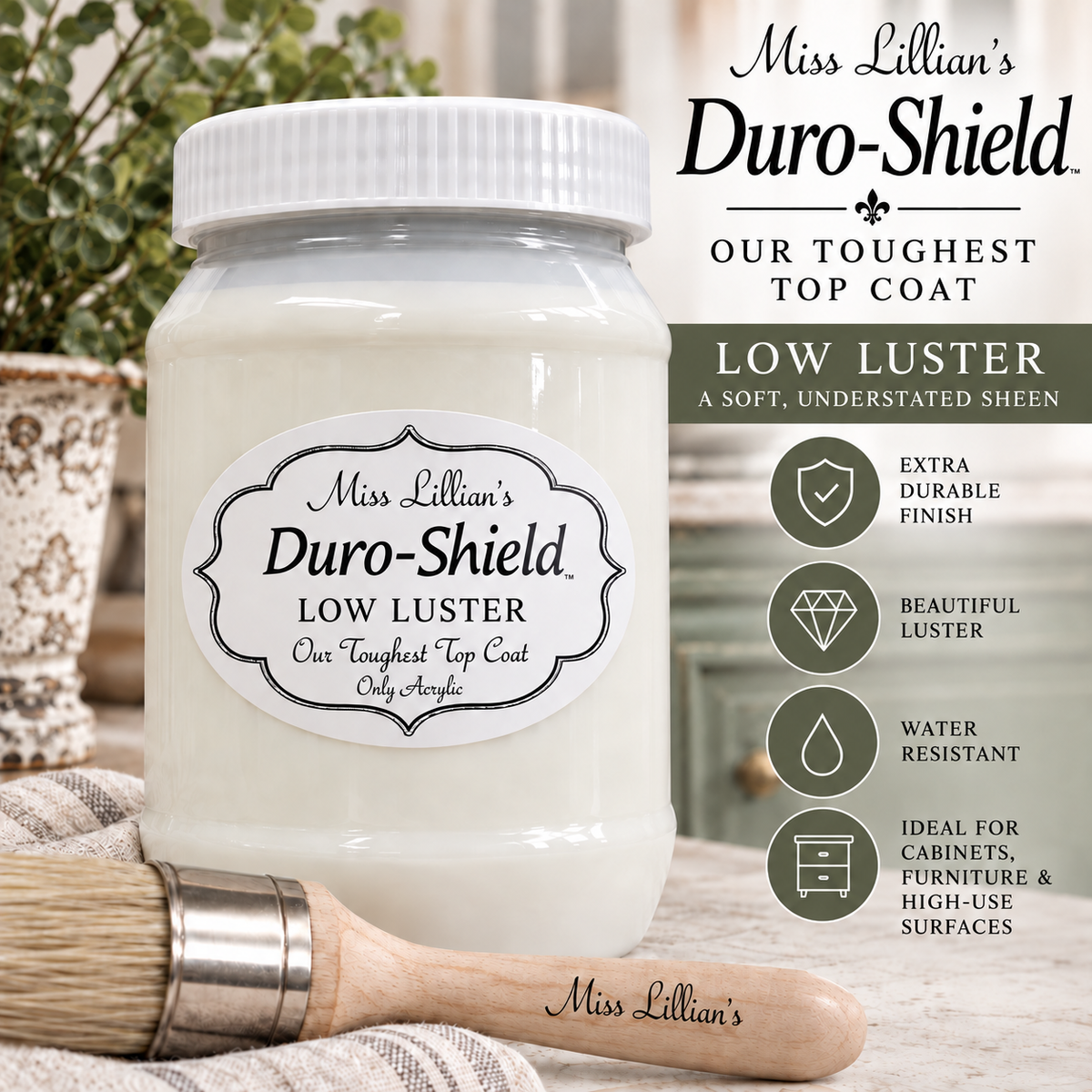 Duro-Shield Luster Ultimate Protection Topcoat - 32 oz, Low Luster (Satin)