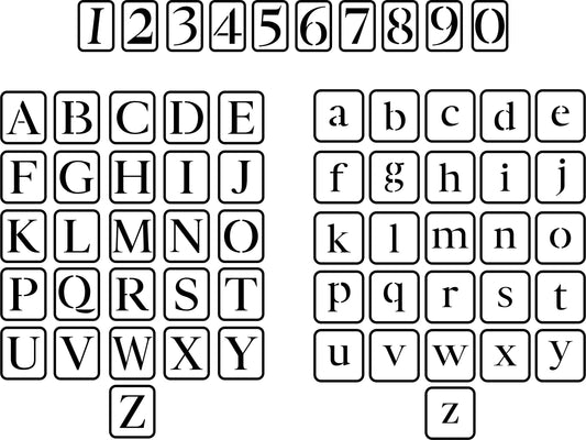Letters/Numbers Trio - JRV Stencil image 0