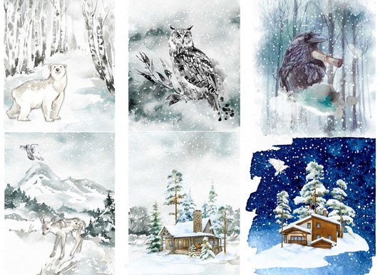 Winter Projects Block - Roycycled Decoupage image 0