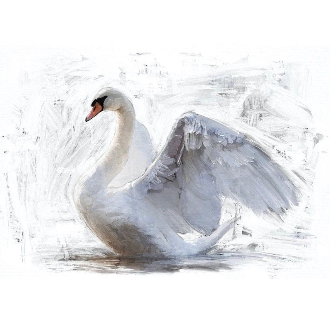 White Swan - Mint by Michelle Decoupage image 0