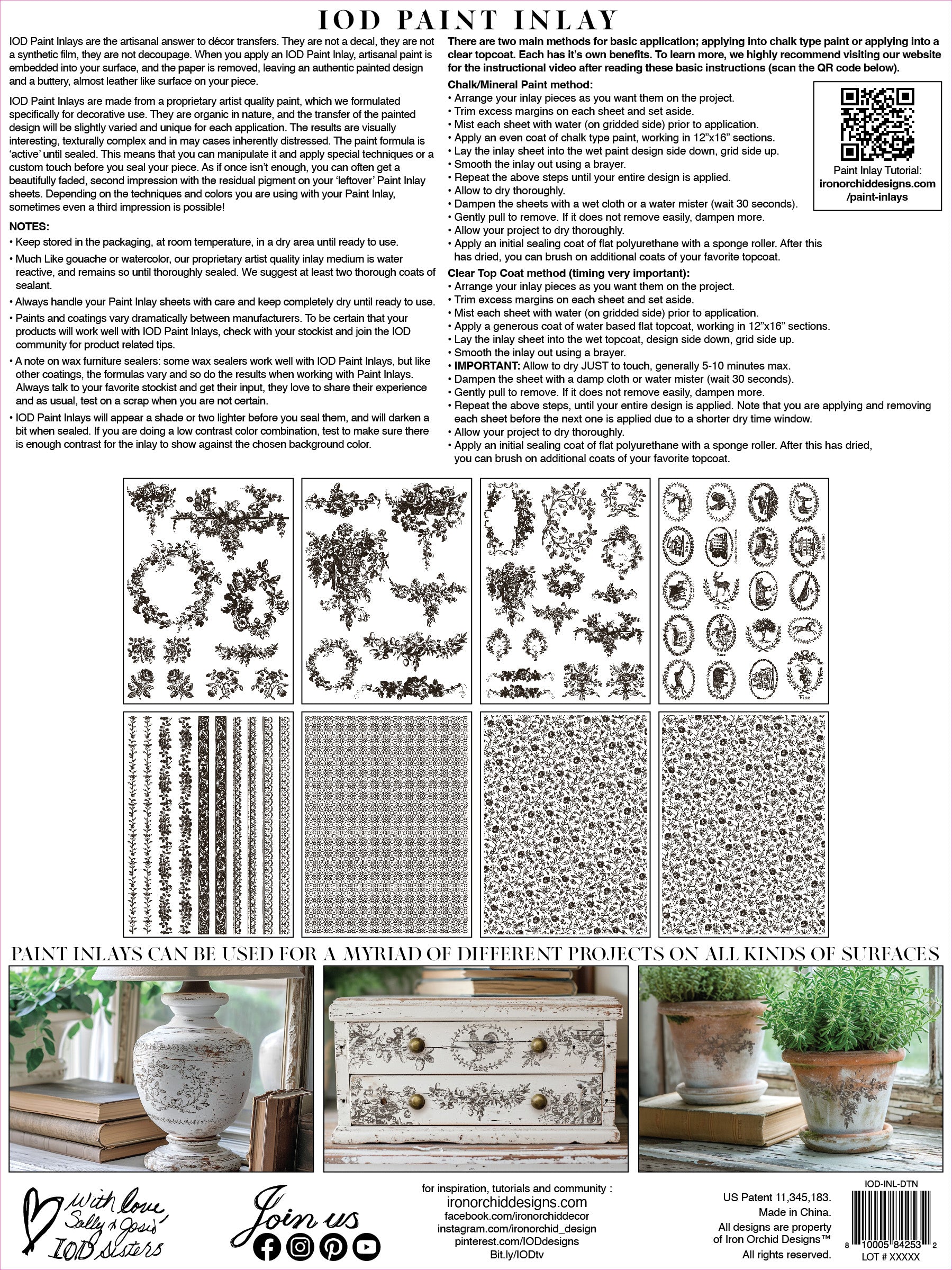 Delft Traditions Nior 8 Page IOD Paint Inlay  (Limited) image 1
