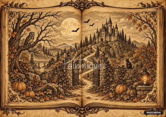 Haunted Pages 2 (Landscape) Decoupage Paper - Paintniques