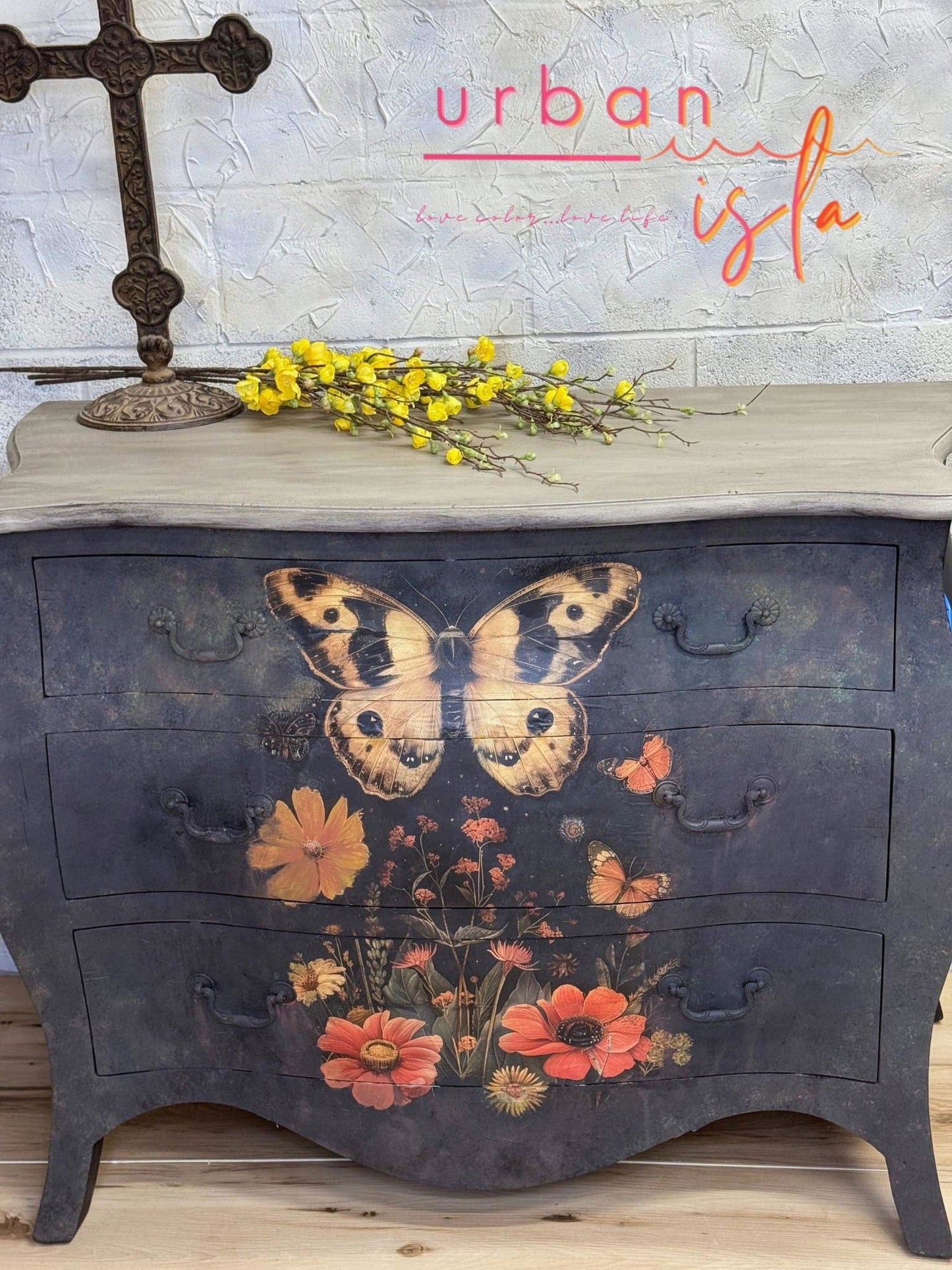 Midnight Moth |18lb Decoupage Tissue Paper | 21x29 in