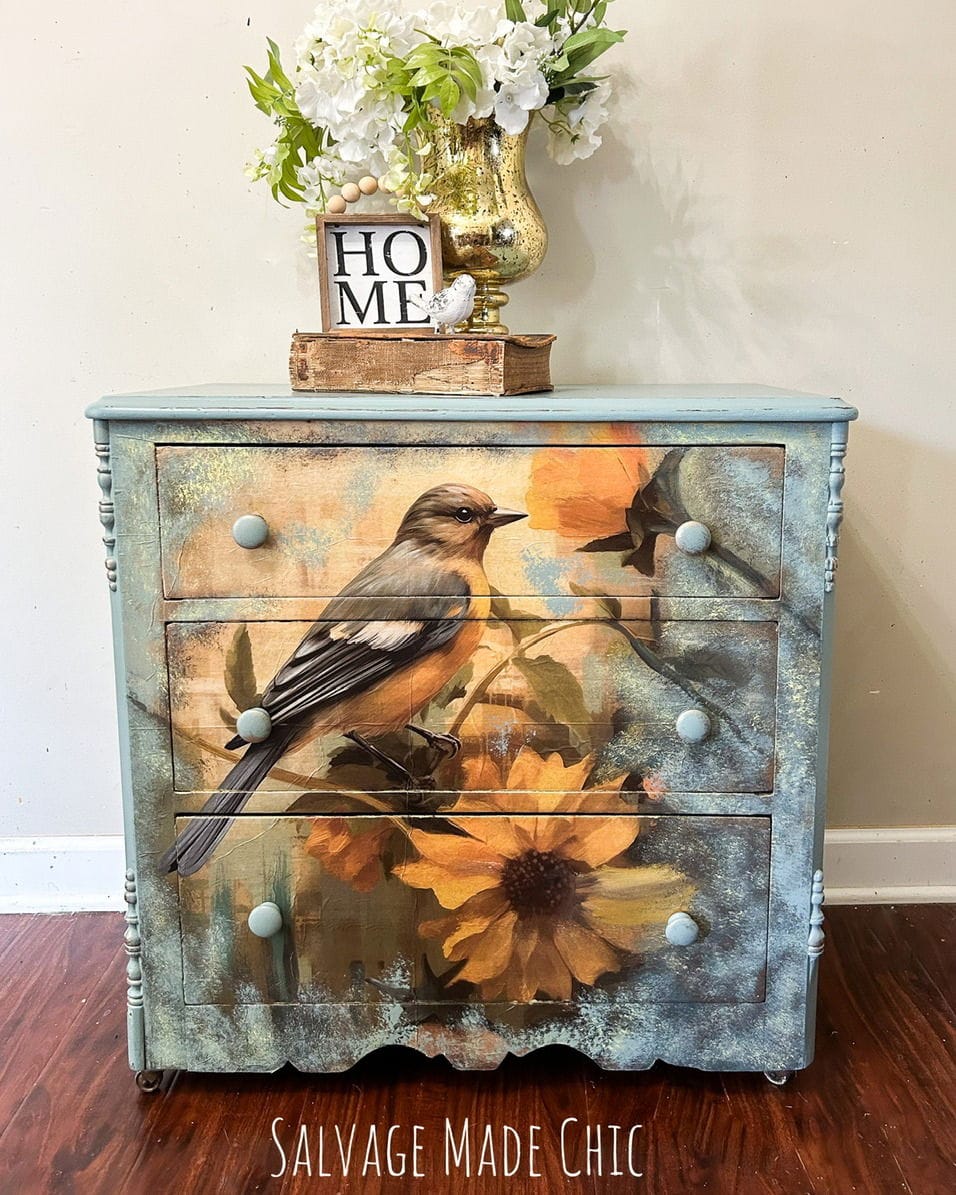 October Bluebird | 18 lb Decoupage Tissue Paper | 2 Sizes