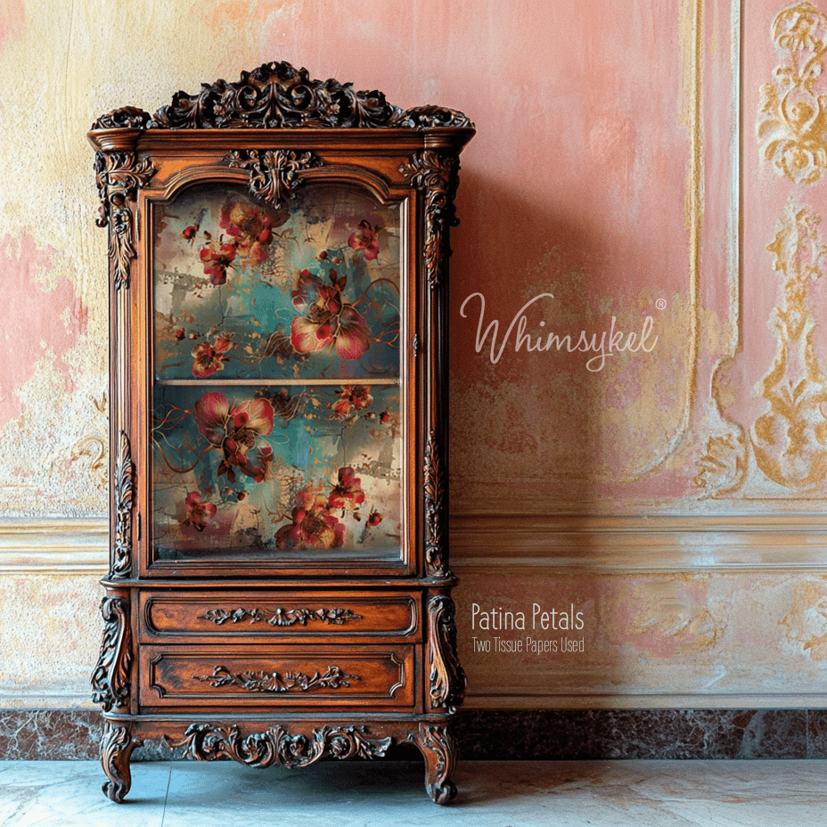 Patina Petals |18lb Decoupage Tissue Paper | 2 Sizes