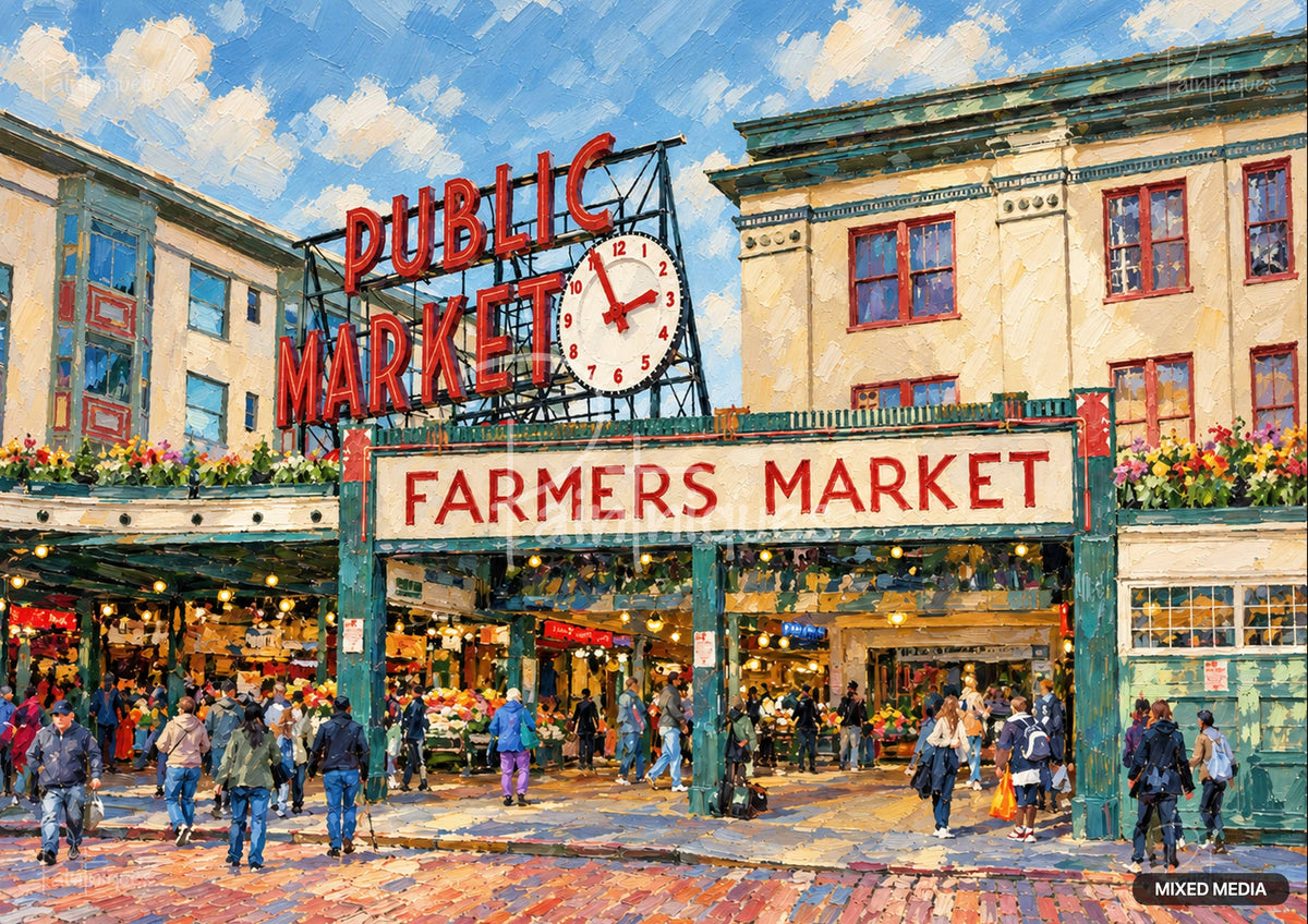 Pike Place Market Decoupage Paper - Paintniques