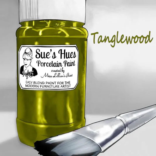 Sue's Hues Porcelain Paint: Tanglewood (chartreuse, yellow-green) | Chalk & Clay Paint |
