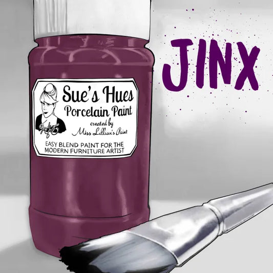 Sue's Hues Porcelain Paint: JINX (maroon) | Chalk & Clay Paint |
