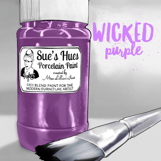Sue's Hues Porcelain Paint: Wicked Purple | Chalk & Clay Paint |