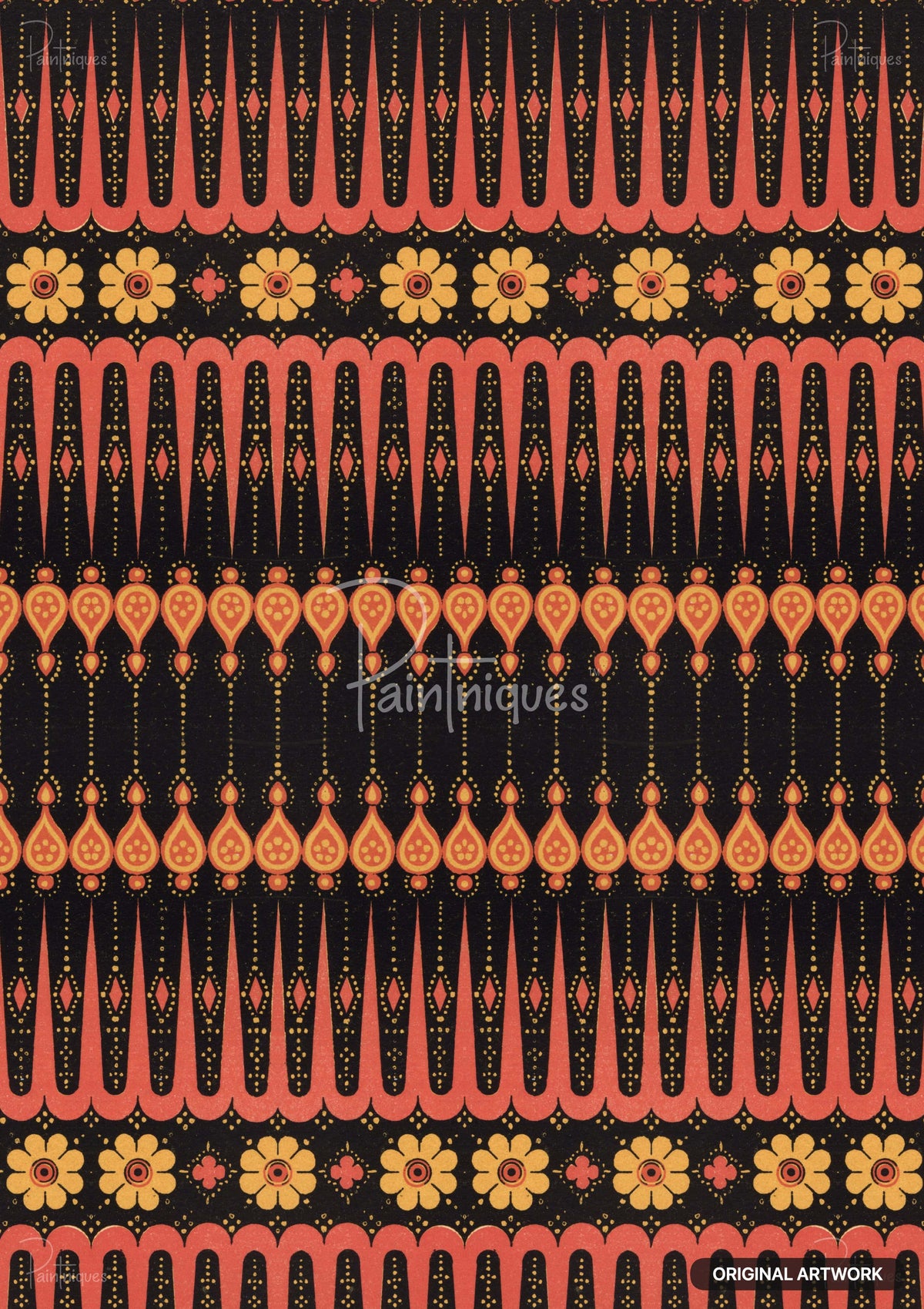 Saffron Row Decoupage Paper - Paintniques