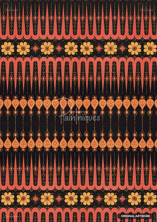Saffron Row Decoupage Paper - Paintniques
