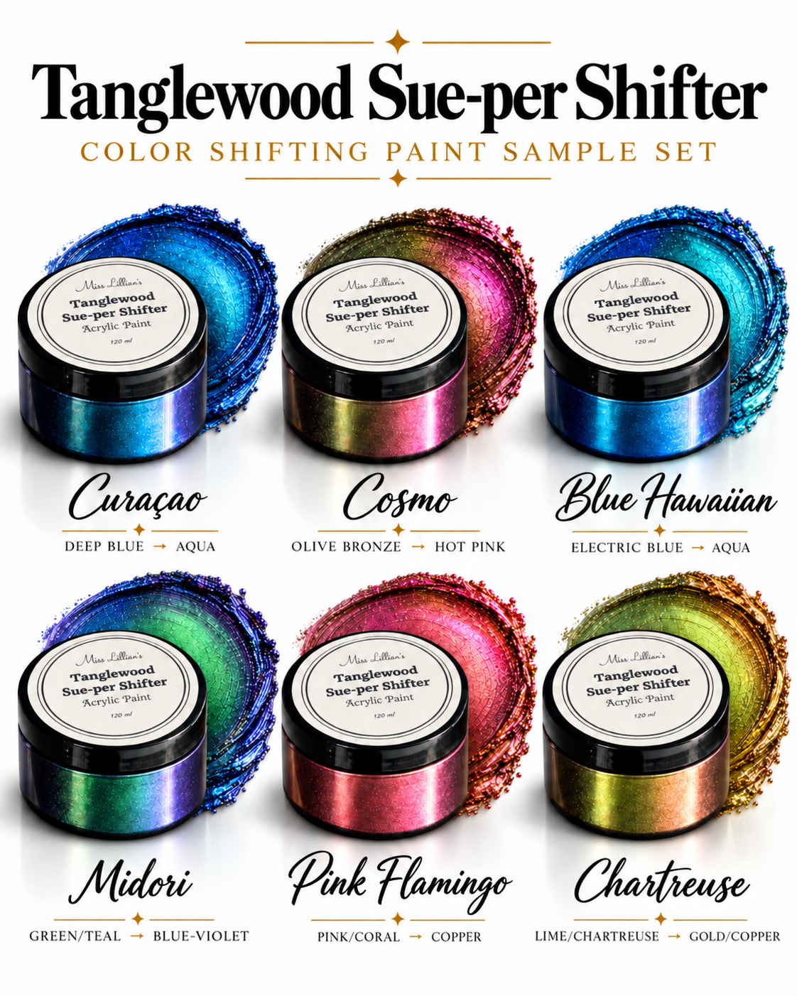 Color Shifting Paint  SAMPLE Pack | Tanglewood Sue-per Shifter