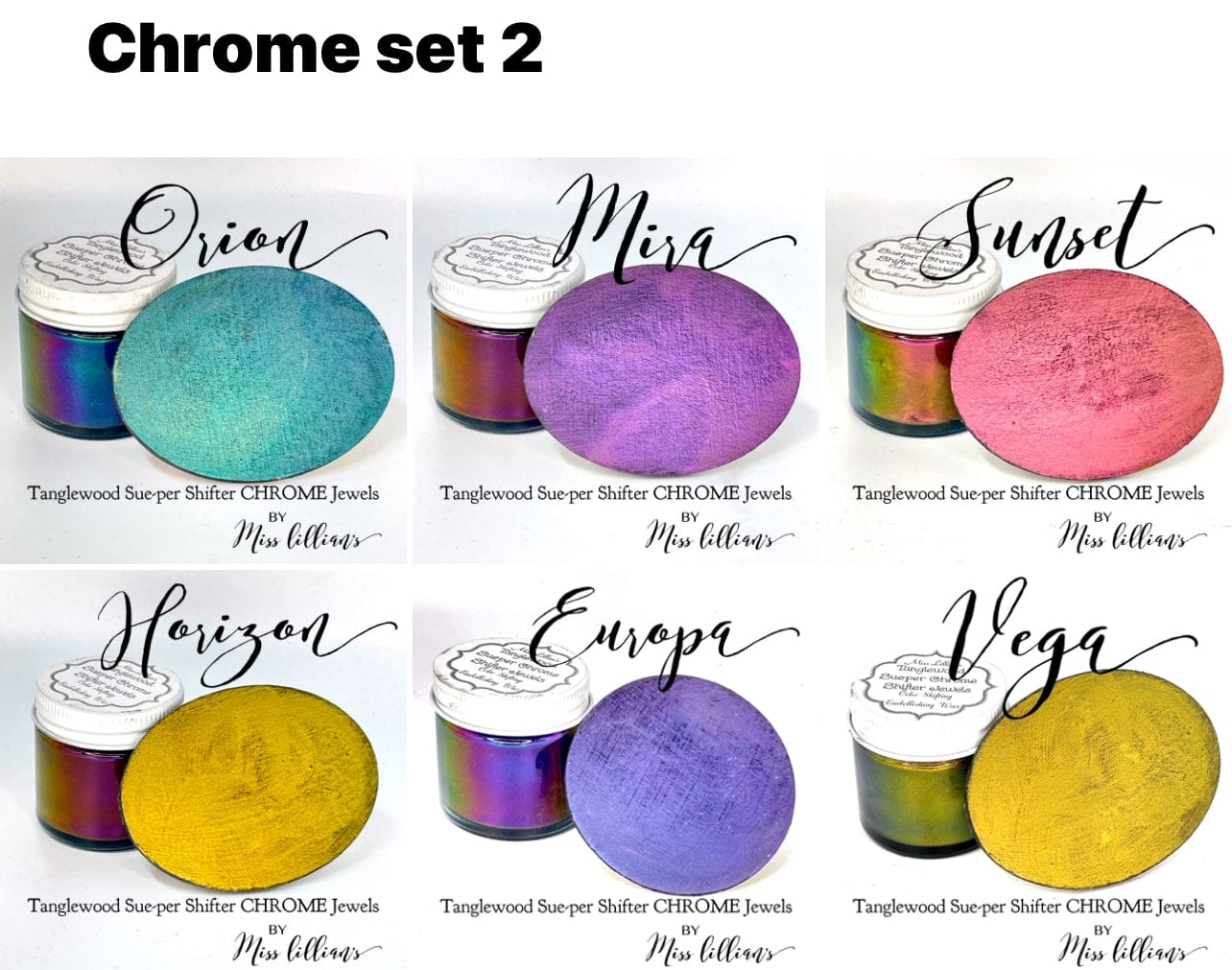 SamplerTWO-Tanglewood Sue-per CHROME Shifter Metallic Wax
