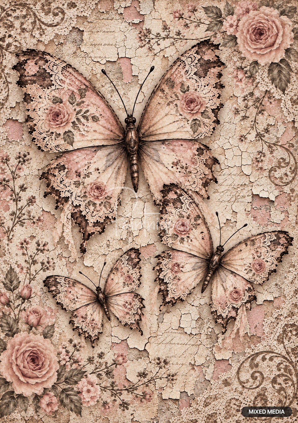 Tattered Decoupage Paper - Paintniques